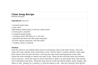 Clam Soup Recipe