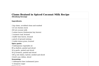 Clams Braised in Spiced Coconut Milk Recipe