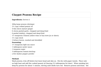 Claypot Prawns Recipe