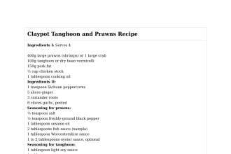 Claypot Tanghoon and Prawns Recipe