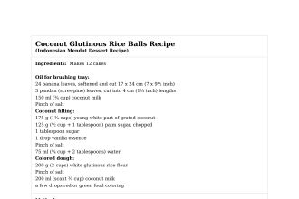 Coconut Glutinous Rice Balls Recipe