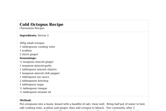 Cold Octopus Recipe