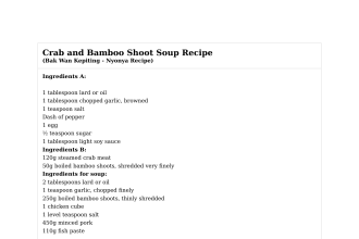 Crab and Bamboo Shoot Soup Recipe