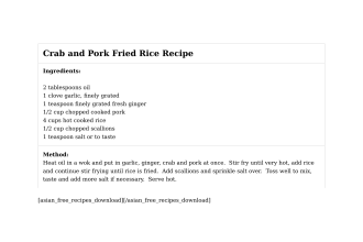 Crab and Pork Fried Rice Recipe