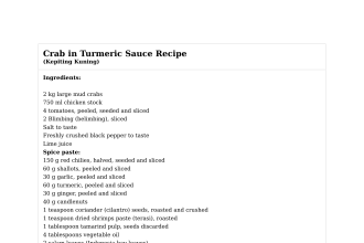Crab in Turmeric Sauce Recipe