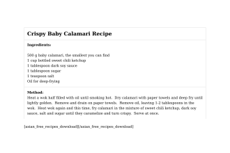 Crispy Baby Calamari Recipe