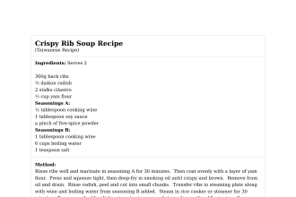 Crispy Rib Soup Recipe
