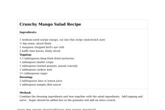 Crunchy Mango Salad Recipe