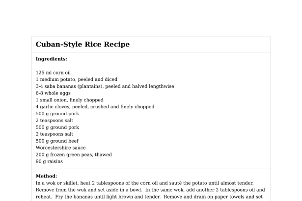 Cuban-Style Rice Recipe
