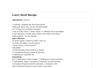 Curry Devil Recipe