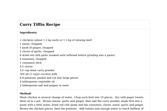Curry Tiffin Recipe
