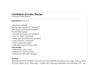 Cuttlefish Kerabu Recipe
