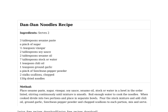 Dan-Dan Noodles Recipe