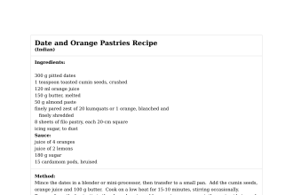 Date and Orange Pastries Recipe