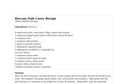 Deccan Fish Curry Recipe