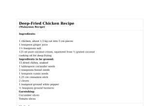 Deep-Fried Chicken Recipe