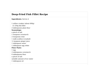 Deep-Fried Fish Fillet Recipe