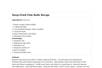 Deep-Fried Fish Rolls Recipe