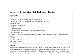 Deep-Fried Fish with Rich Red Curry Recipe
