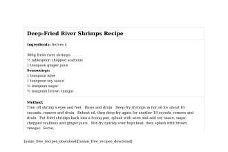 Deep-Fried River Shrimps Recipe