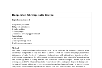 Deep-Fried Shrimp Balls Recipe