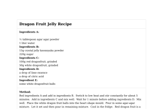 Dragon Fruit Jelly Recipe