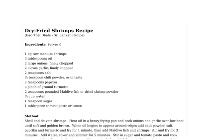 Dry-Fried Shrimps Recipe