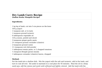 Dry Lamb Curry Recipe