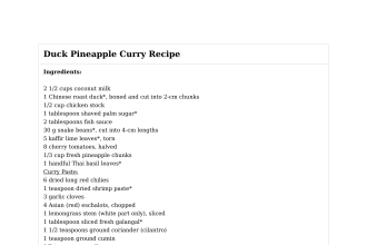 Duck Pineapple Curry Recipe