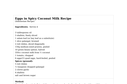 Eggs in Spicy Coconut Milk Recipe