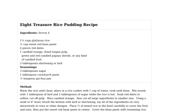 Eight Treasure Rice Pudding Recipe