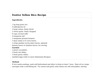 Festive Yellow Rice Recipe
