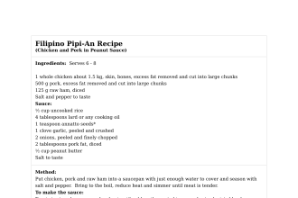 Filipino Pipi-An Recipe