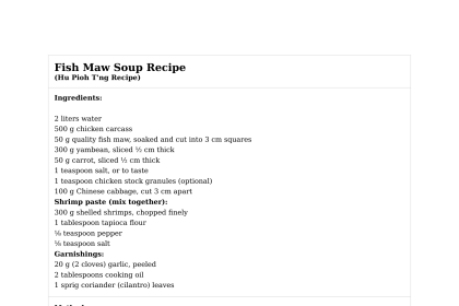 Fish Maw Soup Recipe