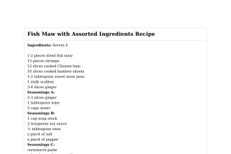 Fish Maw with Assorted Ingredients Recipe