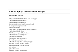 Fish in Spicy Coconut Sauce Recipe