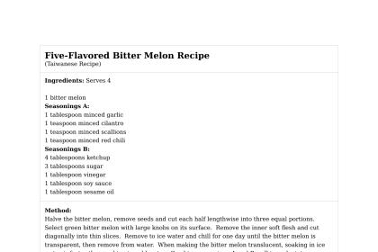 Five-Flavored Bitter Melon Recipe