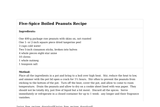 Five-Spice Boiled Peanuts Recipe