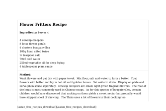 Flower Fritters Recipe