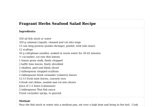 Fragrant Herbs Seafood Salad Recipe