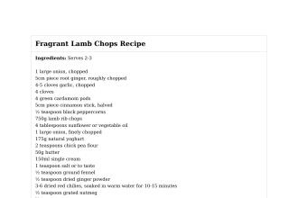 Fragrant Lamb Chops Recipe