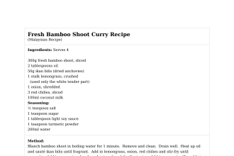 Fresh Bamboo Shoot Curry Recipe