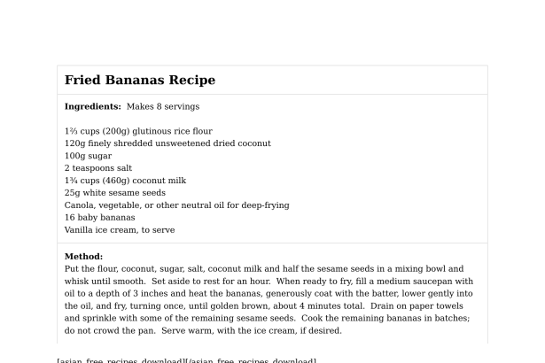 Fried Bananas Recipe