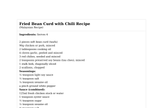 Fried Bean Curd with Chili Recipe