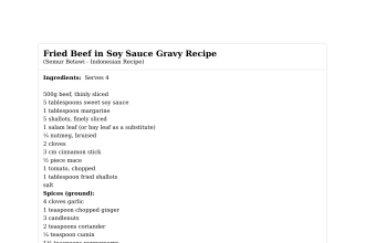 Fried Beef in Soy Sauce Gravy Recipe