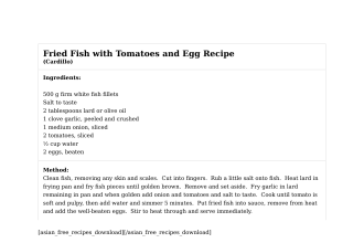 Fried Fish with Tomatoes and Egg Recipe