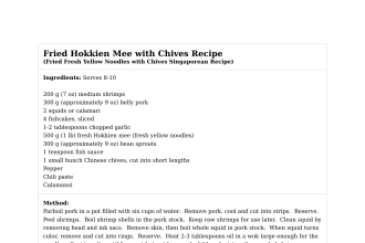 Fried Hokkien Mee with Chives Recipe