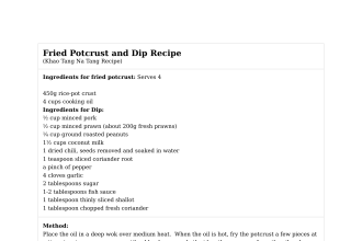 Fried Potcrust and Dip Recipe