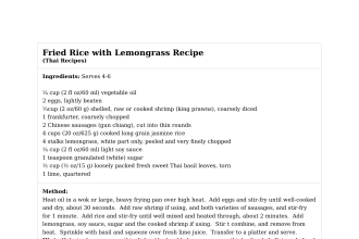 Fried Rice with Lemongrass Recipe