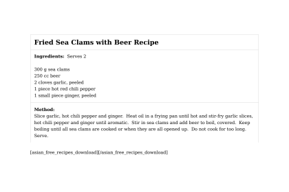 Fried Sea Clams with Beer Recipe